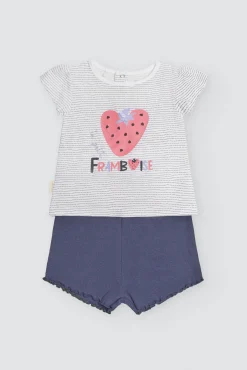 Conjunto bebé camiseta manga corta y short Framboise<Ysabel Mora Outlet