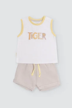 Conjunto bebé camiseta sin mangas Tiger y short<Ysabel Mora Clearance