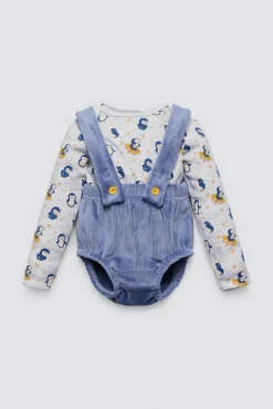 Conjunto bebé peto corto y camiseta manga larga Penguin Toy<Ysabel Mora Clearance
