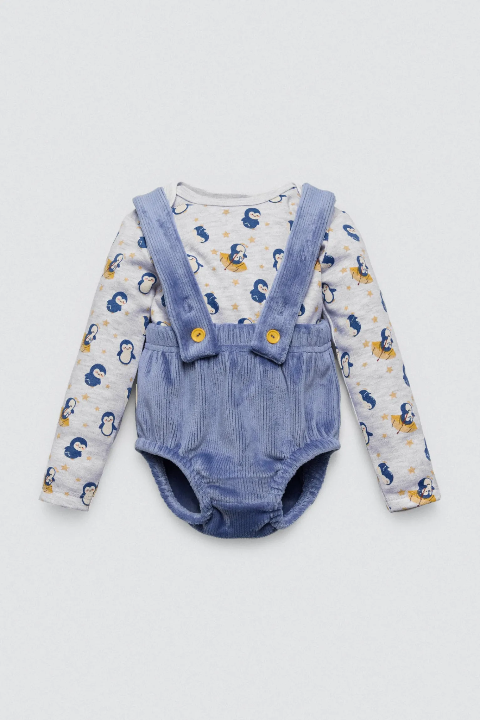 Conjunto bebé peto corto y camiseta manga larga Penguin Toy<Ysabel Mora Clearance
