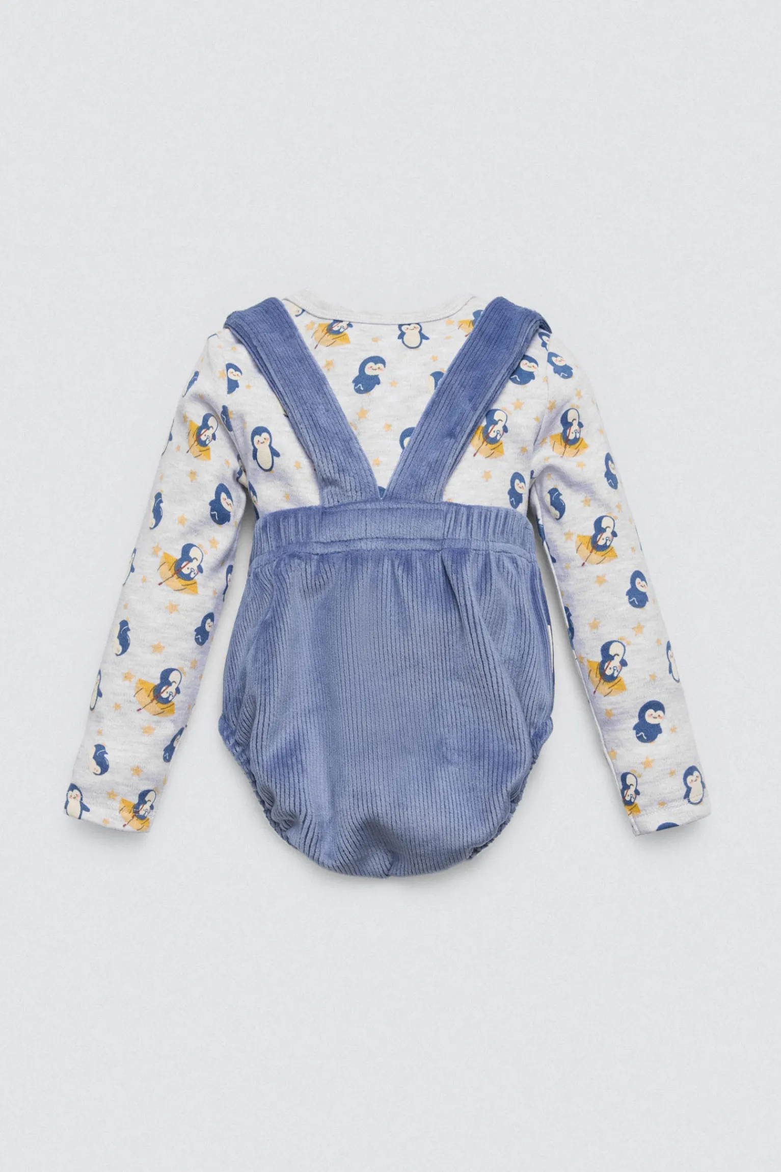 Conjunto bebé peto corto y camiseta manga larga Penguin Toy<Ysabel Mora Clearance