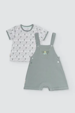 Conjunto bebé peto y camiseta manga corta Crocodino<Ysabel Mora Sale