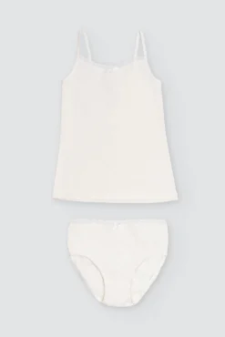 Conjunto camiseta y braguita caladas de niña<Ysabel Mora Clearance