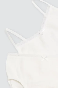 Conjunto camiseta y braguita caladas de niña<Ysabel Mora Clearance