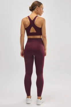 Conjunto deportivo granate vientre plano Colección compressive<Ysabel Mora Online