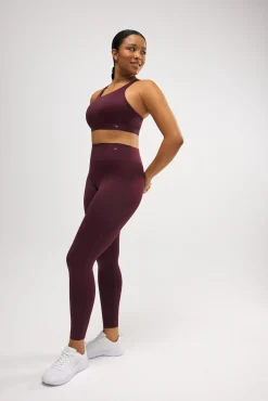 Conjunto deportivo sudadera y legging compressive push up granate<Ysabel Mora Best