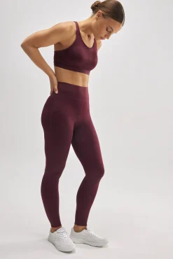 Conjunto deportivo sudadera y legging compressive push up granate<Ysabel Mora Best