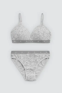 Conjunto interior juvenil sujetador y braga<Ysabel Mora Sale