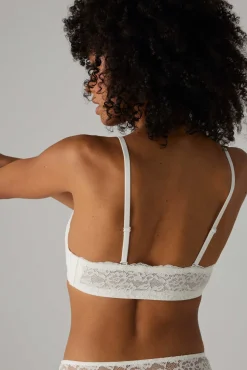 Conjunto lencero sujetador multiposición & braga alta blanca<Ysabel Mora Online