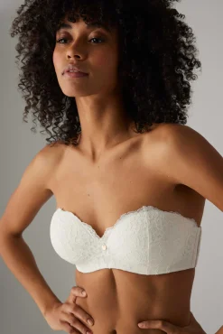 Conjunto lencero sujetador multiposición & braga alta blanca<Ysabel Mora Online