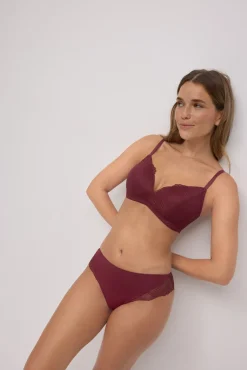 Conjunto lencero sujetador sin aro con relleno y braga midi<Ysabel Mora Best