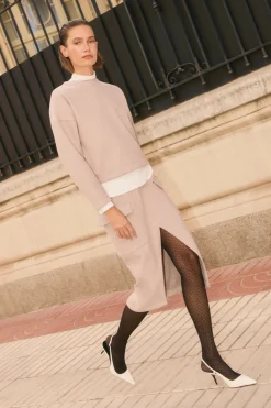 Falda midi cálida estilo cargo<Ysabel Mora Online