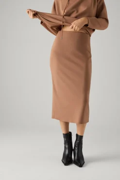 Falda midi lisa<Ysabel Mora New