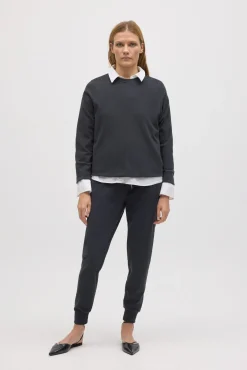 Jersey cálido cuello redondo con textura<Ysabel Mora Clearance