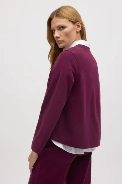 Jersey cálido cuello redondo con textura<Ysabel Mora Outlet