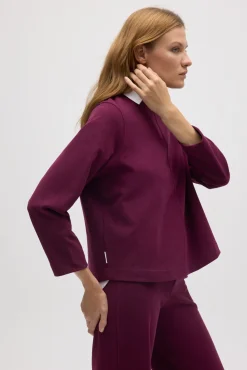 Jersey cálido cuello redondo con textura<Ysabel Mora Outlet