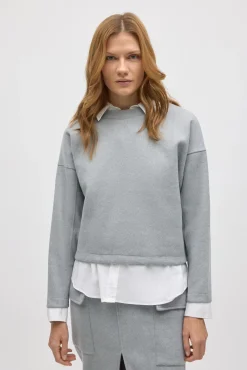 Jersey cálido estructura cuello redondo<Ysabel Mora Outlet