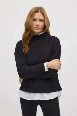 Jersey cuello perkins punto canalé<Ysabel Mora Hot