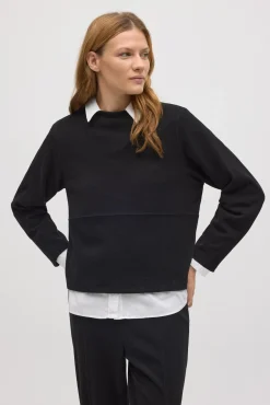 Jersey cuello redondo efecto pana<Ysabel Mora