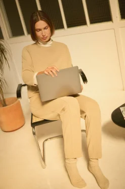 Jersey cuello redondo efecto pana<Ysabel Mora Online