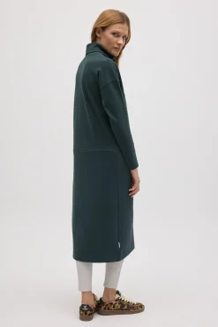 Jersey maxi con abertura cálido verde botella<Ysabel Mora New