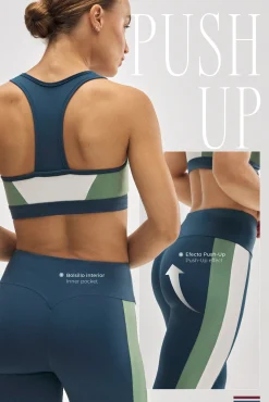 Leggings deportivos color block efecto push-up<Ysabel Mora Sale