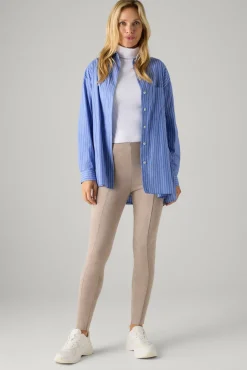 Leggings efecto ante detalle costuras delanteras beige<Ysabel Mora Discount