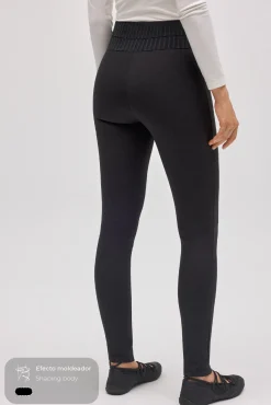 Leggings moldeador goma ancha negro<Ysabel Mora New