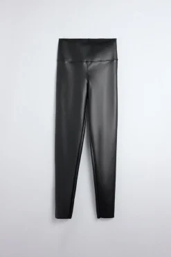 Leggings térmicos vientre plano efecto piel negro<Ysabel Mora New