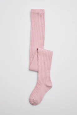 Leotardo canalé infantil rosa<Ysabel Mora Outlet