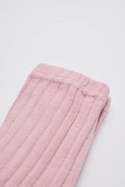 Leotardo canalé infantil rosa<Ysabel Mora Outlet