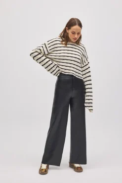 Mujer & Niña Pantalones efecto piel anchos | Colección Mini me<Ysabel Mora New