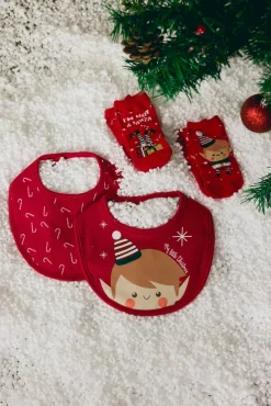 Pack 2 baberos bebé estampados navideños<Ysabel Mora Hot