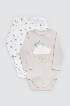 Pack 2 bodies bebé manga larga Rainy Day<Ysabel Mora Online