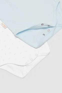 Pack 2 bodies bebé tirantes anchos Ocean Tales azul<Ysabel Mora Clearance