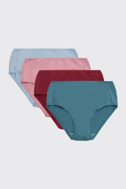 Pack 4 bragas altas básicas algodón<Ysabel Mora Outlet