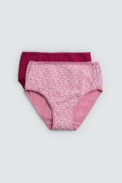 Pack 2 bragas altas estampados rosas<Ysabel Mora