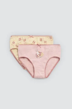 Pack 2 bragas infantiles algodón estampadas Tea time<Ysabel Mora Hot