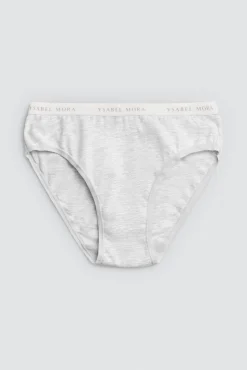 Pack 2 bragas midi básicas algodón y gris<Ysabel Mora Discount
