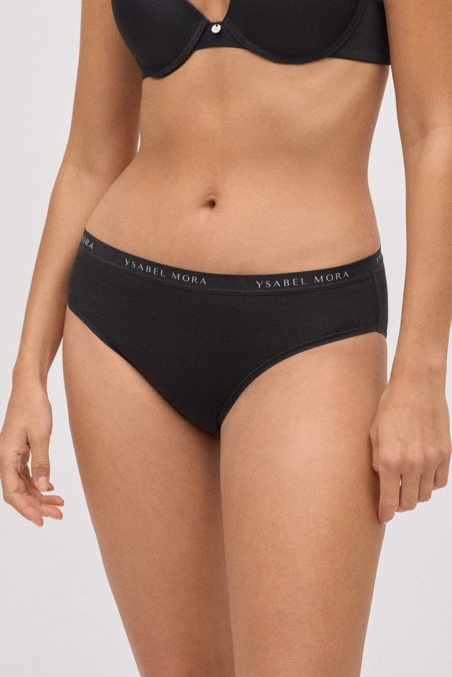 Pack 2 bragas midi básicas algodón y gris<Ysabel Mora Discount
