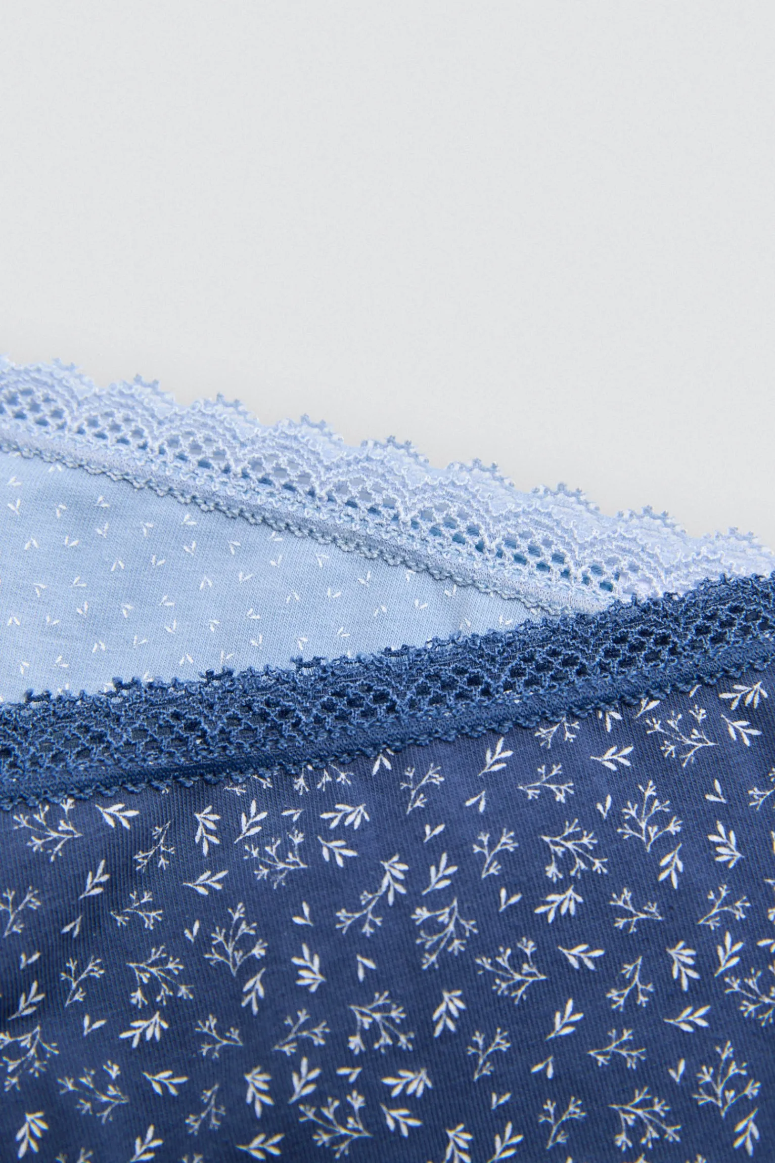 Pack 2 bragas midi estampadas tonos azules<Ysabel Mora Online