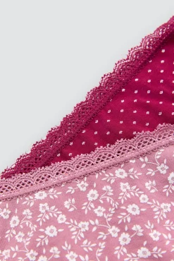 Pack 2 bragas midi estampados rosas<Ysabel Mora Discount