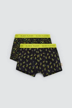 Pack 2 bóxers juveniles algodón estampados Alien<Ysabel Mora Hot