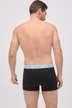 Pack 6 bóxers negros con banda de color<Ysabel Mora Outlet
