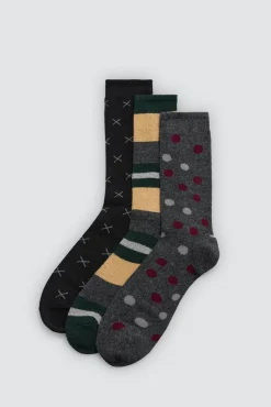 Pack 3 calcetines altos lana puño antipresión estampados<Ysabel Mora Best