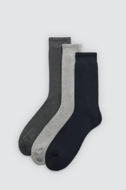 Pack 3 calcetines altos térmicos puño antipresión colores neutros<Ysabel Mora Discount