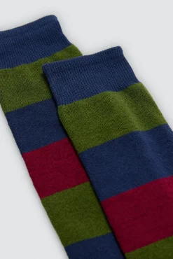 Pack 3 calcetines altos térmicos puño antipresión estampado rayas<Ysabel Mora Clearance