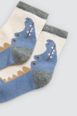 Pack 4 calcetines bebé estampados cocodrilo<Ysabel Mora Outlet