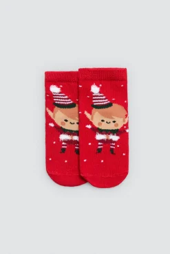 Pack 2 calcetines bebé Navidad<Ysabel Mora Outlet