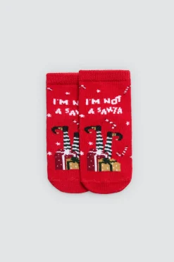 Pack 2 calcetines bebé Navidad<Ysabel Mora Outlet